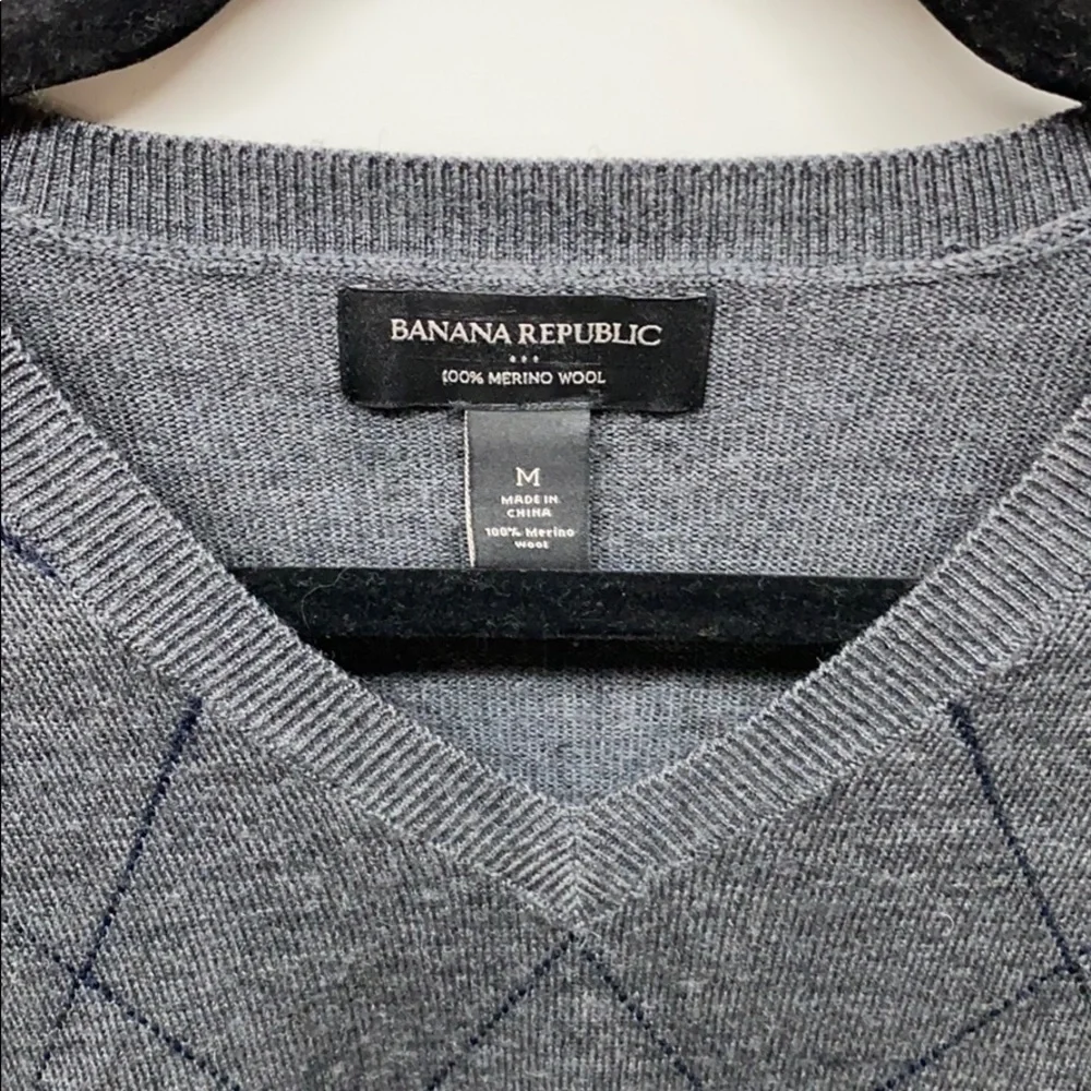 BANANA REPUBLIC dark gray Wool Pullover Sweater